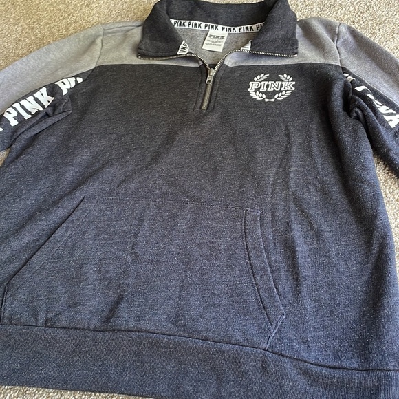 VS Pink Logo Half Zip Pullover - Picture 5 of 8